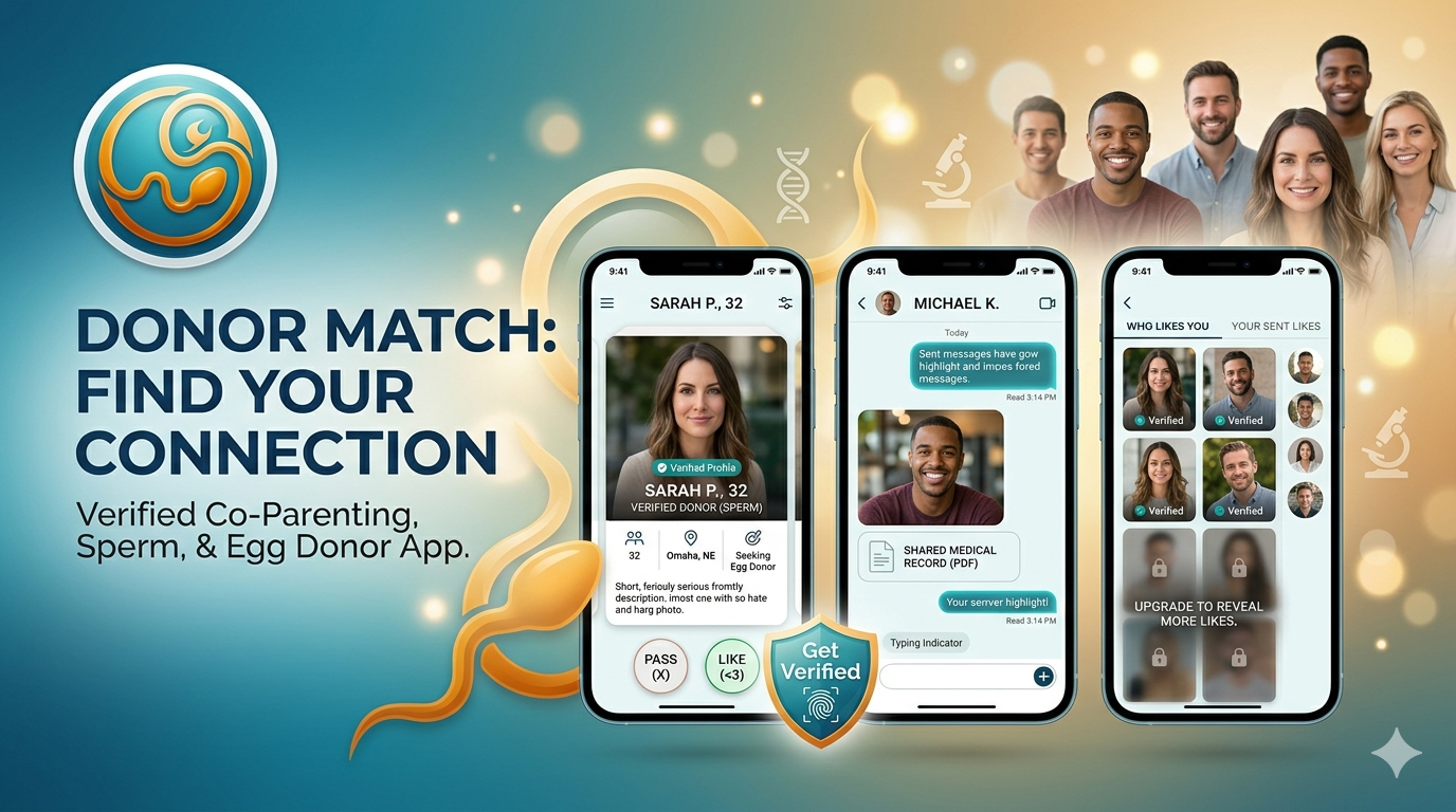 Donor Match — Find Your Connection. Verified Co-Parenting, Sperm & Egg Donor App.